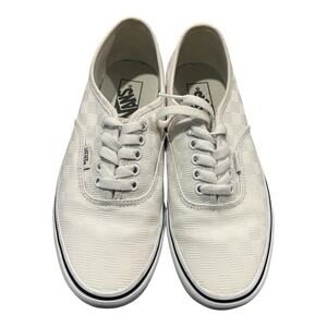 Vans Tonal  Platform Sneakers White Woven Texture Casual Shoes